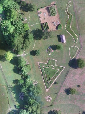 Aerial view of Cherokee Heirloom and Native Plant Garden.
